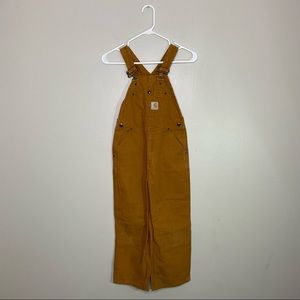 Carhartt Tan Bib Overalls Kids Size 7